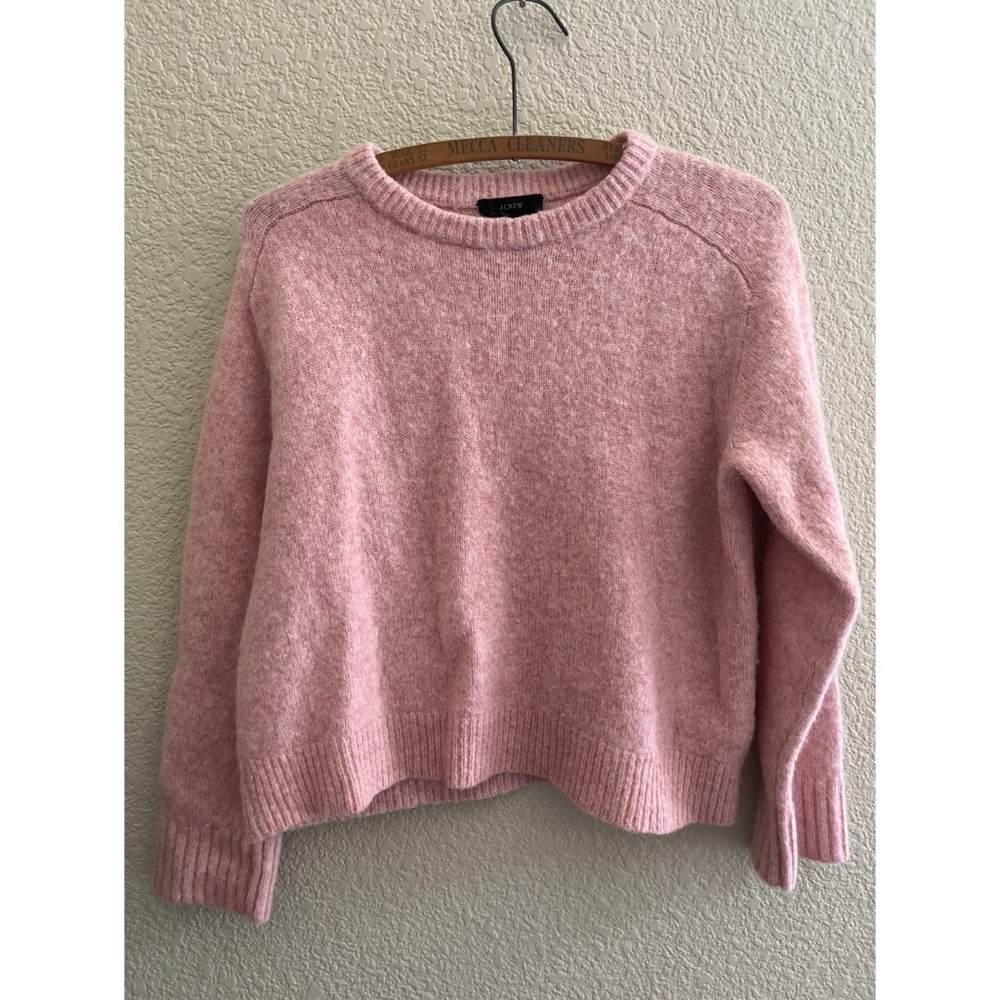 J Crew Pink Merino Alpaca Blend Crewneck Sweater Women’s Size Small